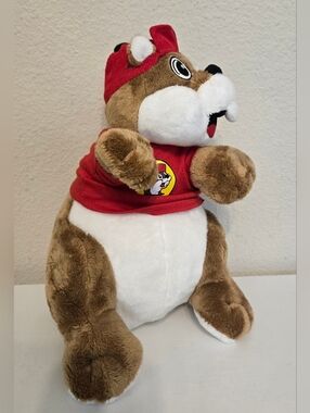 Buc-ee's Beaver Plush Toy in Brown, White & Red 11"